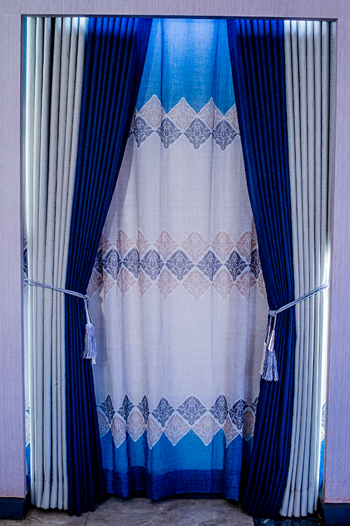 Blue Twilight Tapestry Curtain