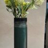 Modern Cylindrical dark green vase in Uganda with artficial flowers