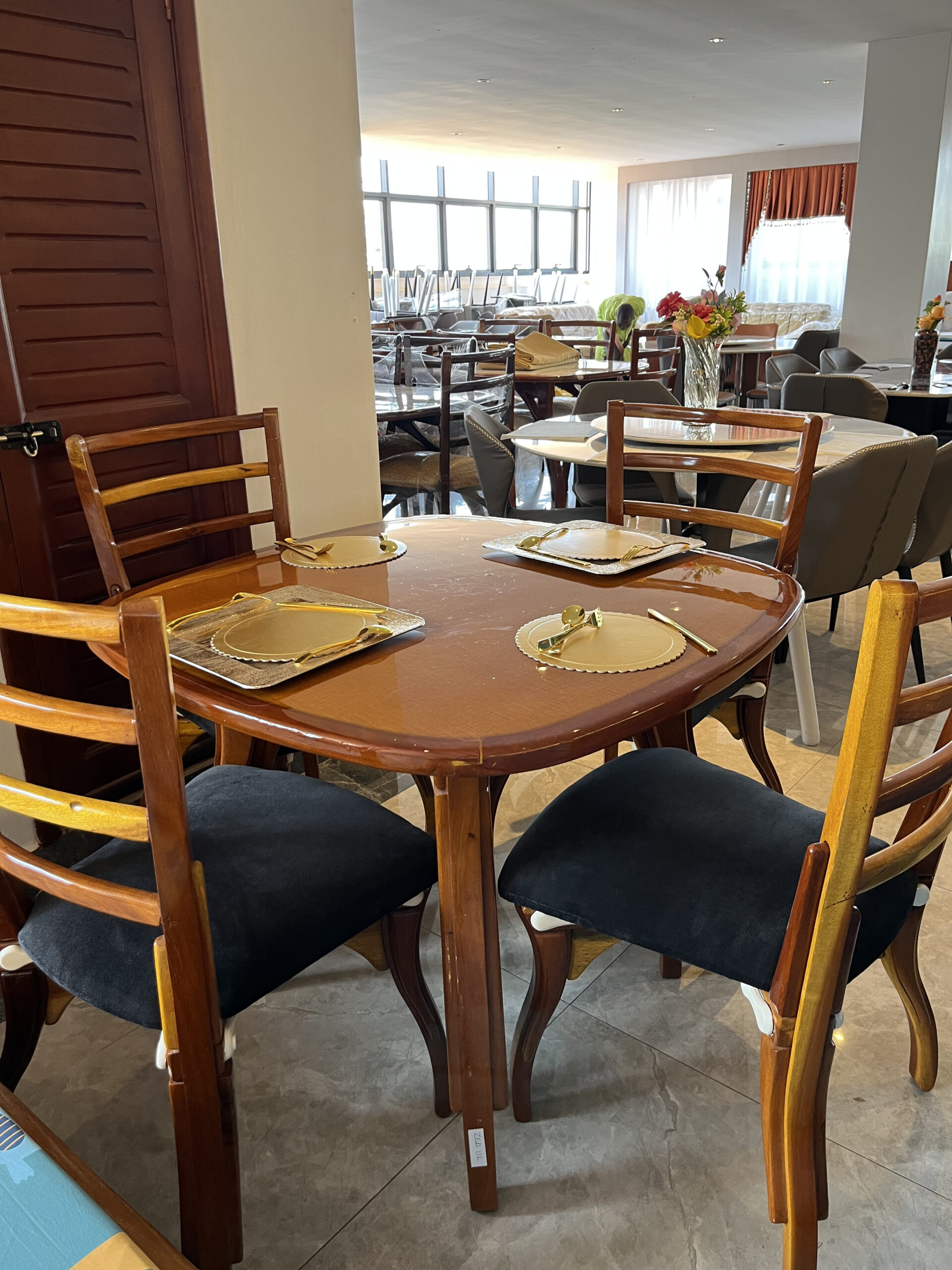 Dinning tables Dining table with four seats and table mats